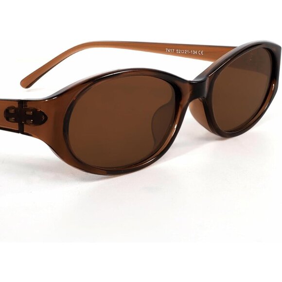 Retro Oval Sunglasses Women Chic Cat Eye 90s UV Protection Trendy Sunnies main image 9